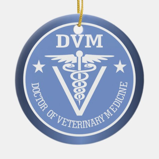 Caduceus DVM 2 Keramisch Ornament (Voorkant)