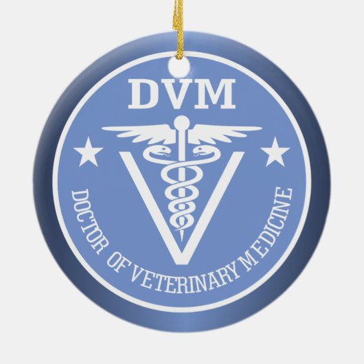 Caduceus DVM 2 Keramisch Ornament (Achterkant)