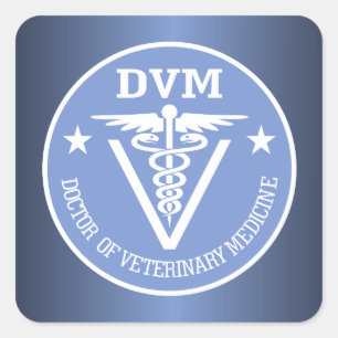 Caduceus DVM 2 Vierkante Sticker