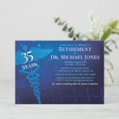 Caduceus, ECG Modern Doctor Pensioen Partij Kaart (Staand voorkant)