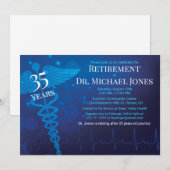 Caduceus, ECG Modern Doctor Pensioen Partij Kaart (Voorkant / Achterkant)