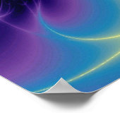 CADUCEUS EN 7 CHAKRA'S , trillend goud ametist Poster (Hoek)