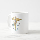 Caduceus en Stethoscoop Koffiemok (Voorkant links)