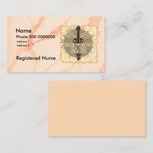 Caduceus ER Verpleegkundige Visitekaartje (Voorkant / Achterkant)