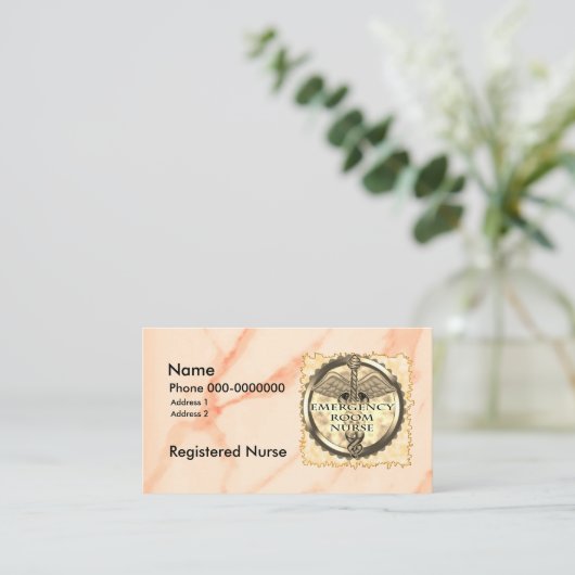 Caduceus ER Verpleegkundige Visitekaartje (Staand voorkant)