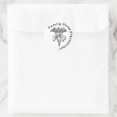 CADUCEUS FNP FAMILY NURSE PRACTITIONER RONDE STICKER (Tas)