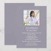 Caduceus Foto Afstuderen Uitnodiging (Voorkant / Achterkant)