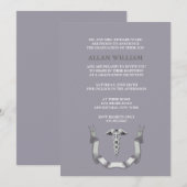 Caduceus Garland Afstuderen Uitnodiging (Voorkant / Achterkant)