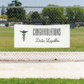 Caduceus Gefeliciteerd Doctor Nurse EMT Spandoek (Insitu)