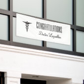 Caduceus Gefeliciteerd Doctor Nurse EMT Spandoek (Buitenkant Gebouw)