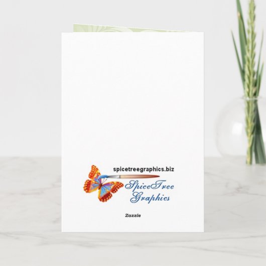 Caduceus, gefeliciteerd kaart (Achterkant)