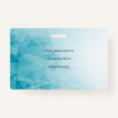 Caduceus geometrisch medisch foto-ID Badge (Achterkant)