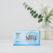 Caduceus geregistreerd verpleegkundige visitekaart visitekaartje (Staand voorkant)