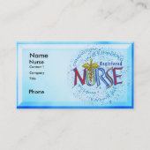 Caduceus geregistreerd verpleegkundige visitekaart visitekaartje (Voorkant)