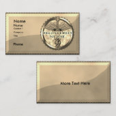 Caduceus geregistreerd verpleegkundige visitekaart visitekaartje (Voorkant / Achterkant)