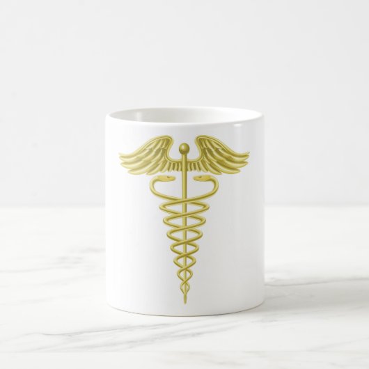 Caduceus Gold medisch symbool Koffiemok (Center)