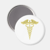 Caduceus Gold medisch symbool Magneet (Voorkant / Achterkant)