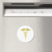 Caduceus Gold medisch symbool Magneet (Insitu (Vaatwasser))