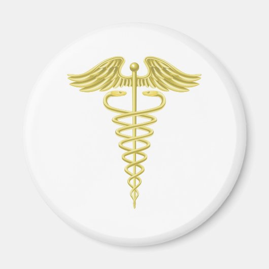 Caduceus Gold medisch symbool Magneet (Voorkant)