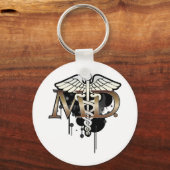 Caduceus grunge met M.D. Sleutelhanger (Voorkant)