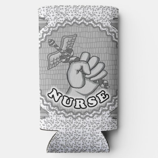 Caduceus handverpleegkundige seltzer blikjeskoeler (Achterkant)