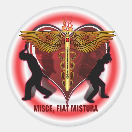 Caduceus Hart V-1, Misce, fiat mistura Ronde Sticker (Voorkant)