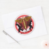 Caduceus Hart V-1, Misce, fiat mistura Ronde Sticker (Envelop)