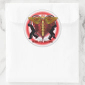 Caduceus Hart V-1, Misce, fiat mistura Ronde Sticker (Tas)