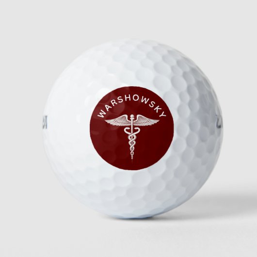 Caduceus Health Care Medische slang Personeel Golfballen (Voorkant)