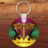 Caduceus Heart V-1, MISCE, FIAT MISTURA Sleutelhanger (Voorkant)