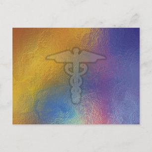 Caduceus het medische symbool voor een arts of ver briefkaart