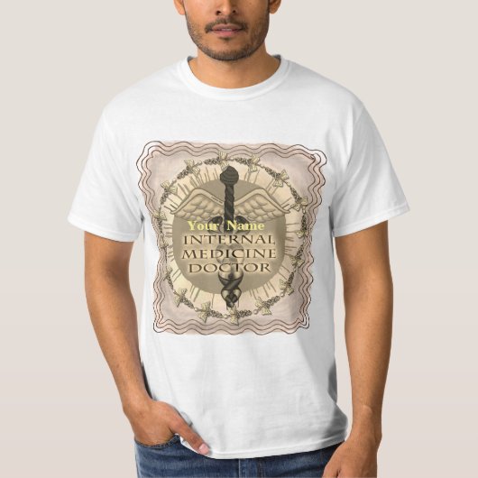Caduceus Internal Medicine Doctor T-shirt (Voorkant)