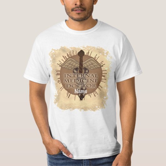 Caduceus internist arts  t-shirt (Voorkant)