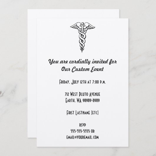 Caduceus Kaart (Voorkant / Achterkant)