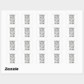 CADUCEUS Kleine Vierkante Stickers (Vel)
