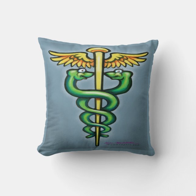 Caduceus Kussen (Voorkant)