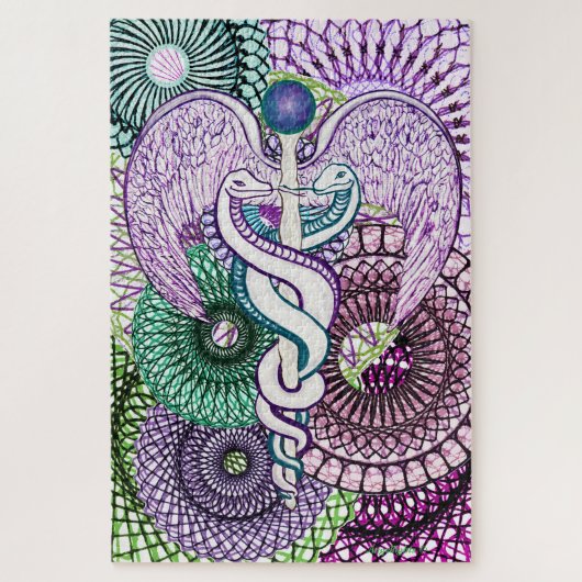 Caduceus Legpuzzel (Verticaal)