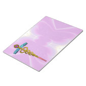 CADUCEUS, levendig goud in de vorm van Violet Paar Notitieblok (Schuin)