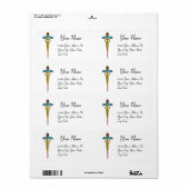 CADUCEUS, levendig goudamethist, wit Etiket (Full Sheet)