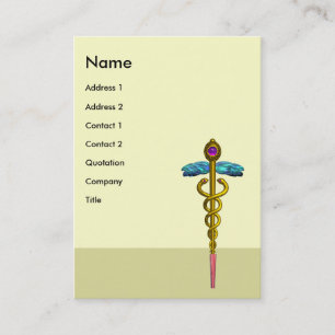 CADUCEUS, levendig gouden amethist Visitekaartje