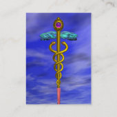 CADUCEUS, levendig gouden amethist Visitekaartje (Achterkant)