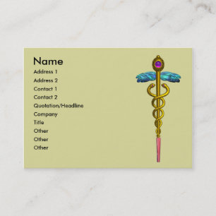 CADUCEUS, levendig gouden amethist Visitekaartje
