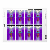 CADUCEUS, levendige goudamethist, violet paars Etiket (Full Sheet)