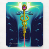 CADUCEUS, levendige goudametist Muismat (Voorkant)