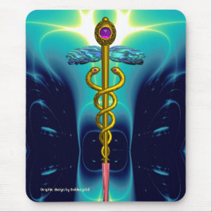 CADUCEUS, levendige goudametist Muismat