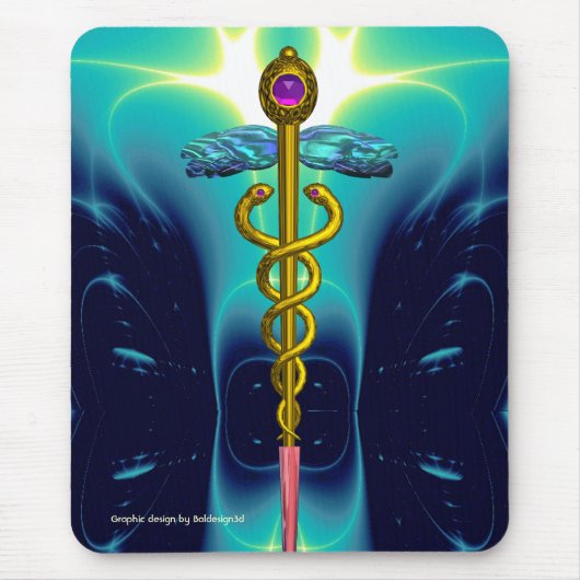CADUCEUS, levendige goudametist Muismat (Voorkant)