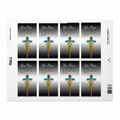 CADUCEUS, levendige gouden amethist Etiket (Full Sheet)