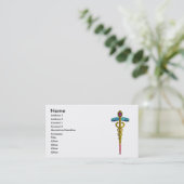 CADUCEUS, levendige gouden amethist Visitekaartje (Staand voorkant)