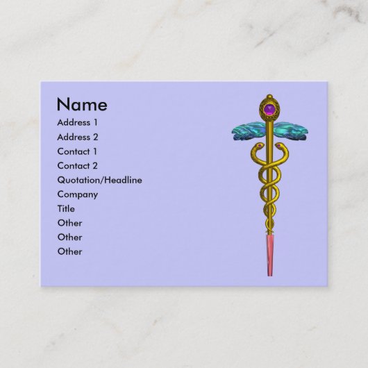 CADUCEUS, levendige gouden amethist Visitekaartje (Voorkant)