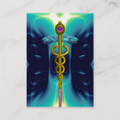 CADUCEUS, levendige gouden amethist Visitekaartje (Achterkant)